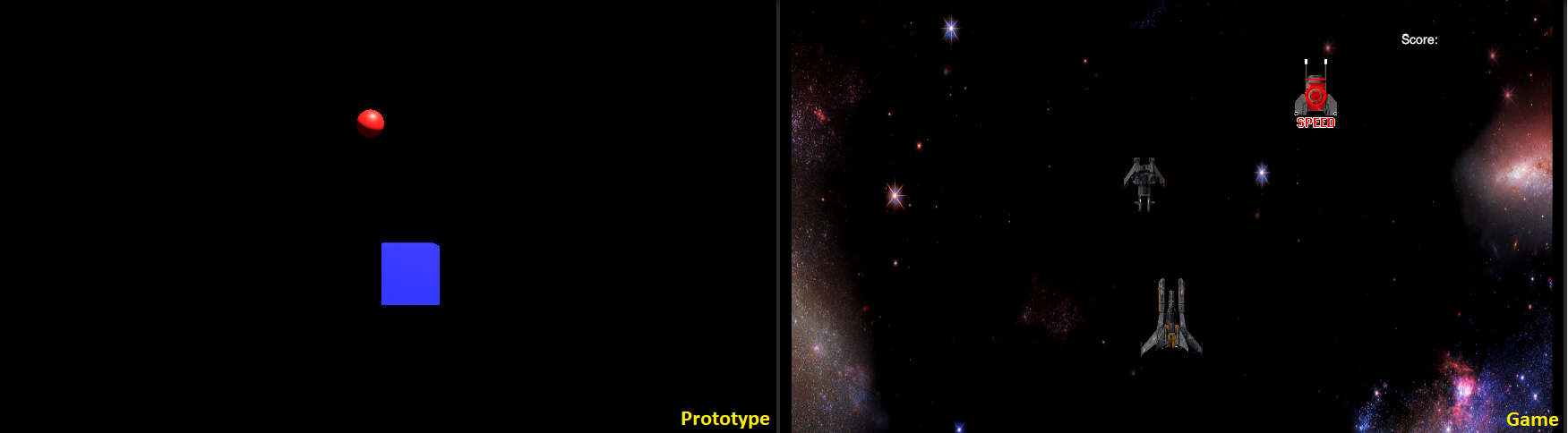 Game vs prototype illustration